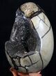 Septarian Dragon Egg Geode - Crystal Filled #37366-2
